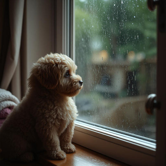 "Quand le ciel pleure, les chiens écoutent... et attendent notre douceur"