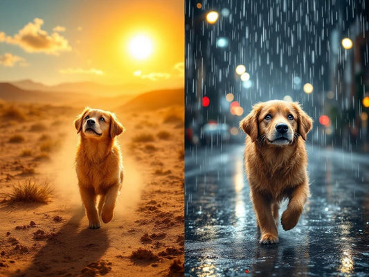Changements de température : canicule, pluie⊠quels risques pour nos chiens ?