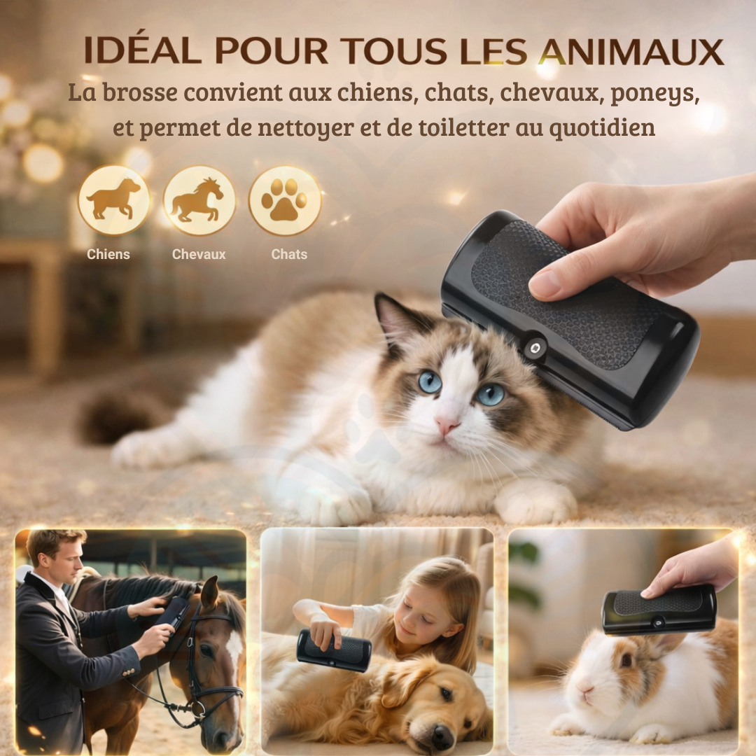 Brosse démêlante anti-poils pour chien et chat | SilkFur™