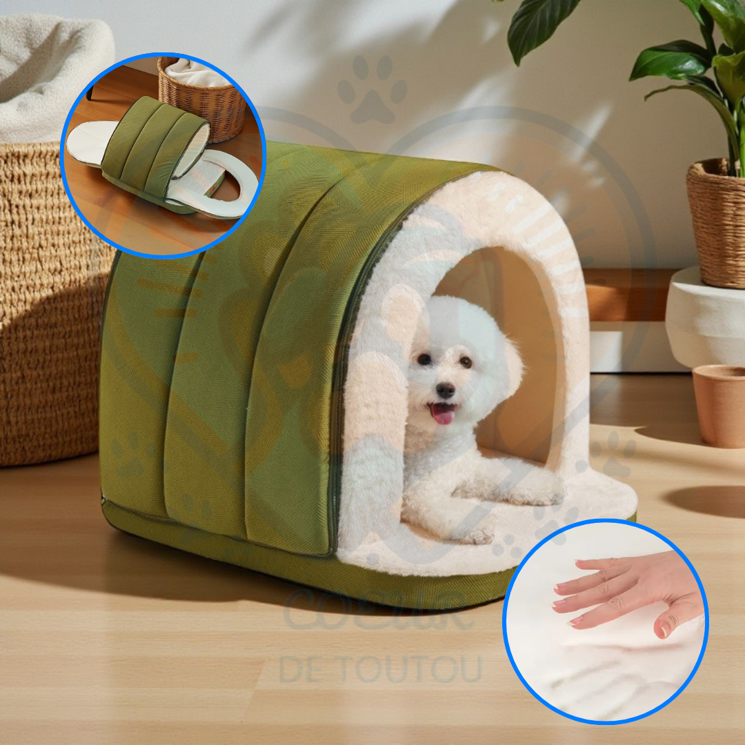 Maison grotte pour chien et chat douillette CaveNest™ 🐶🏡