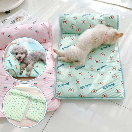 Tapis Rafraîchissant d’Été avec Coussin pour chien | ChillMate™ - Fraîcheur & Confort pour Chien et Chat