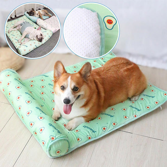 Tapis Rafraîchissant d’Été avec Coussin pour chien | ChillMate™ - Fraîcheur & Confort pour Chien et Chat