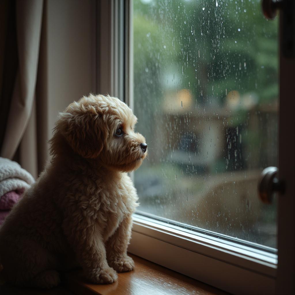 "Quand le ciel pleure, les chiens écoutent... et attendent notre douceur"
