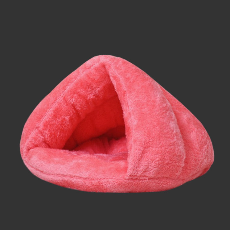 Winter Warm Triangle Cat Nest Slippers Pet Dog Kennel Cat Dog Mat Padded Sleeping Bag Yurt Nest Factory Direct