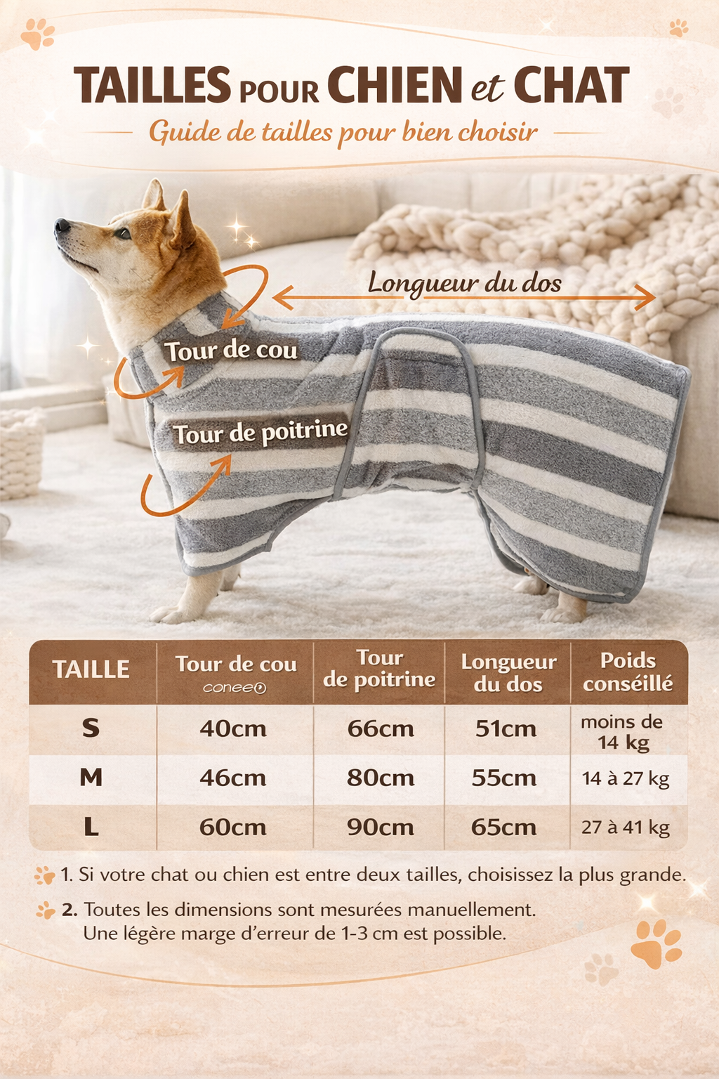Peignoir absorbant pour chien séchage rapide | AquaCocoon™