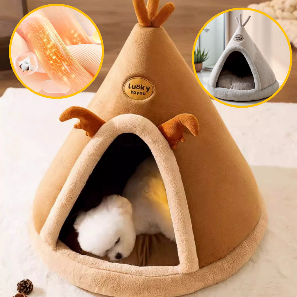 Niche pour Chien Tipi Douillet | Cabane Élan™