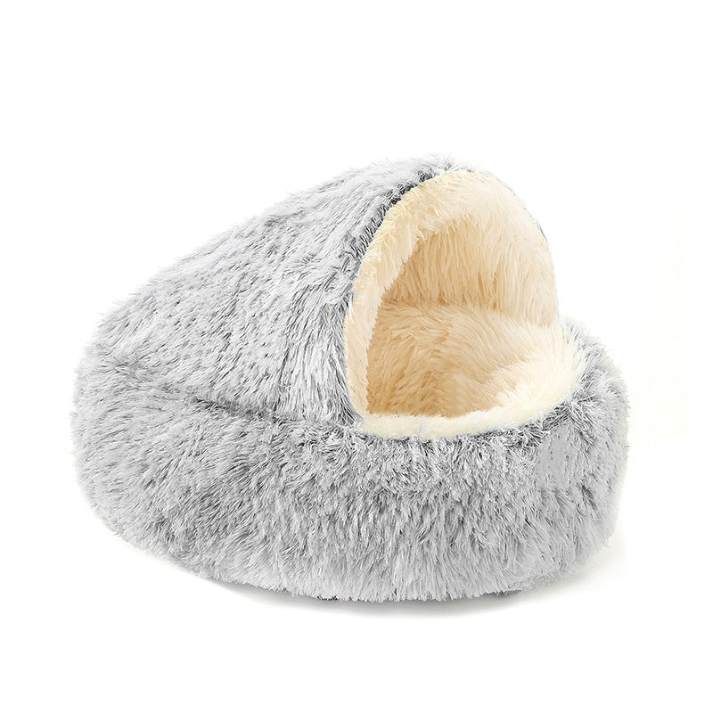 Semi-closed Cat Nest Cat Shell Nest Winter Warm Cat Nest Four Seasons Universal Plush Cat Kennel Dog Kennel Wholesale