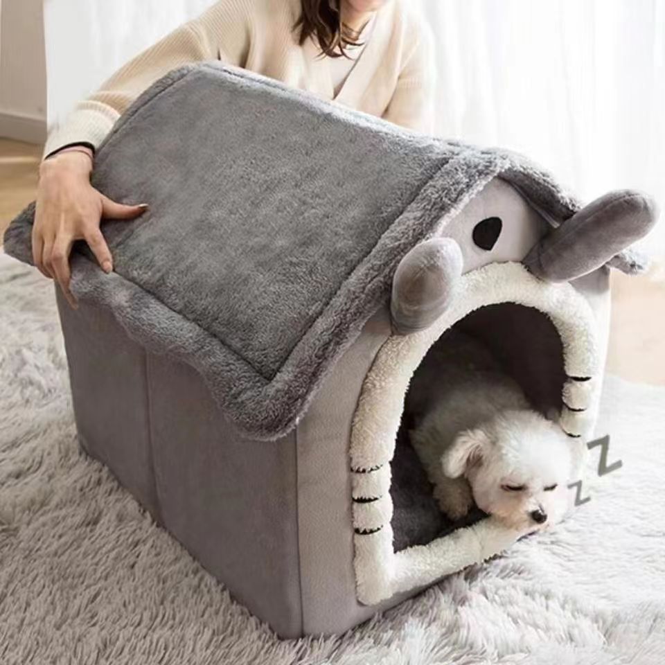 Cat Kennel House Type Four Seasons Universal Small Dog Teddy Winter Warm Removable Kennel Pet Bed Supplies