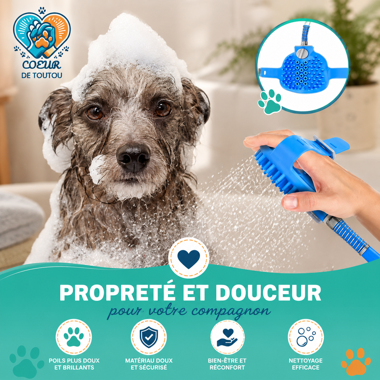 douchette chien tuyau