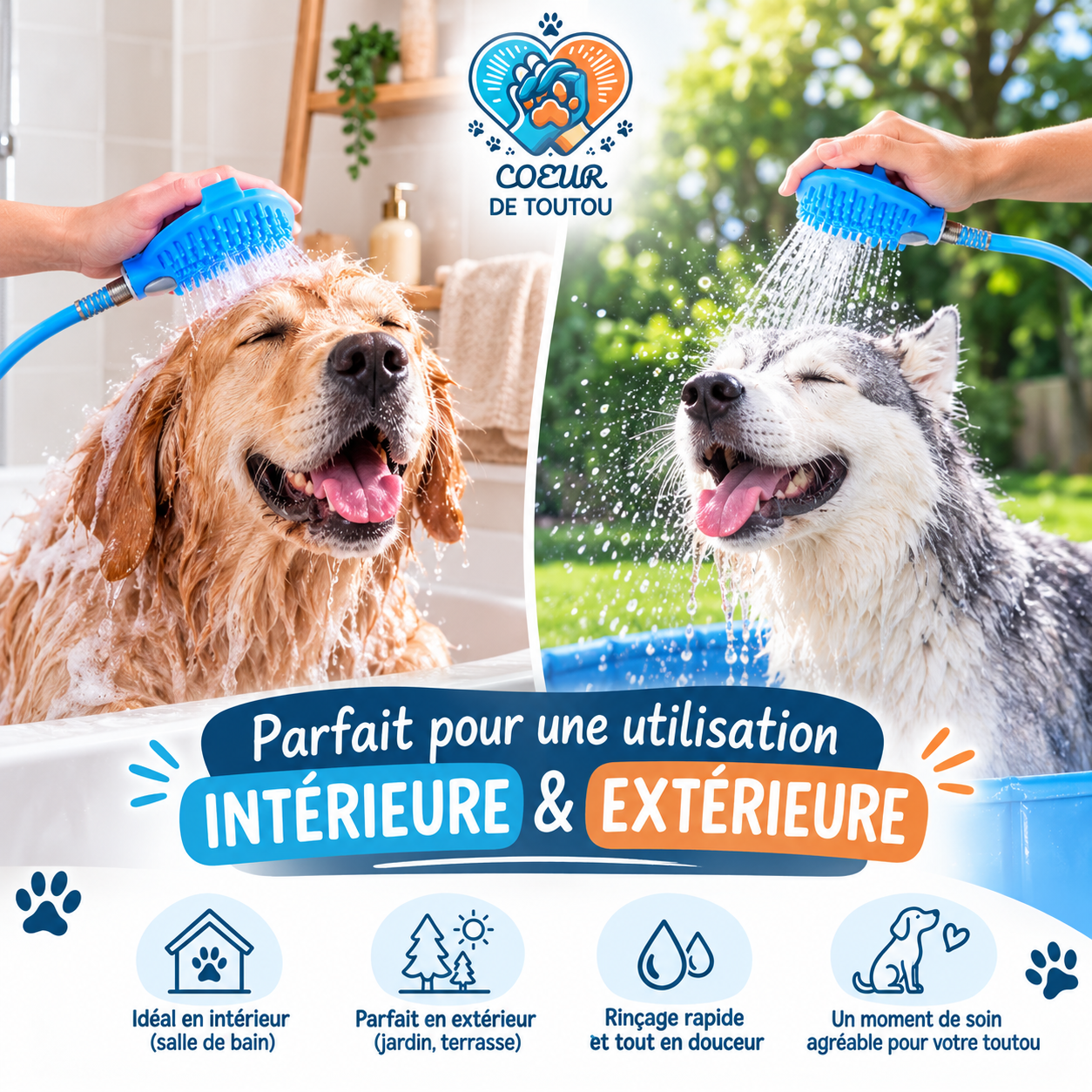 douchette chien tuyau