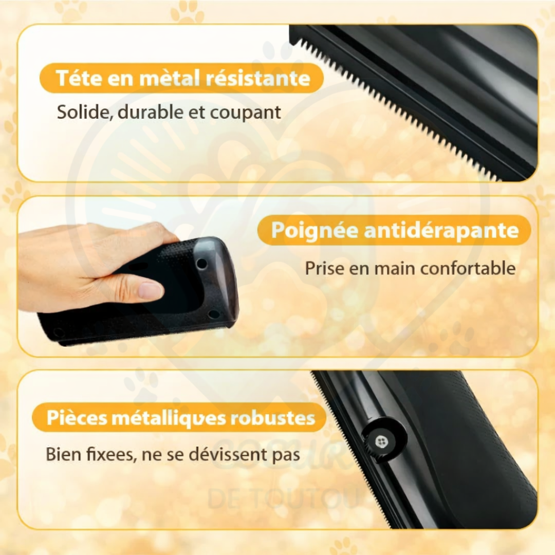Brosse démêlante anti-poils pour chien et chat | SilkFur™