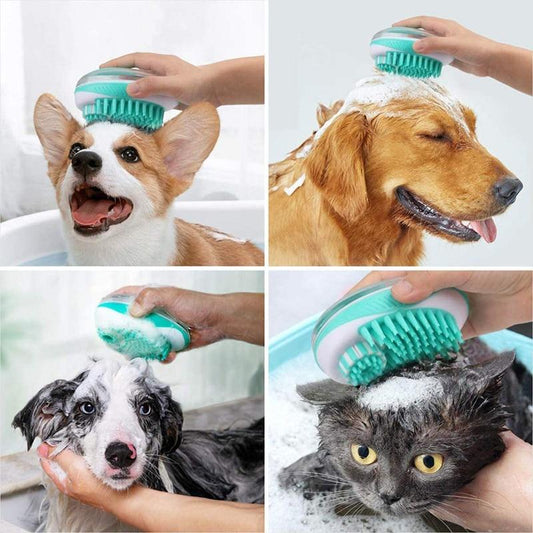 BrossyDog™ - Brosse de bain pour animaux 2 en 1 | chien - Coeur de Toutou