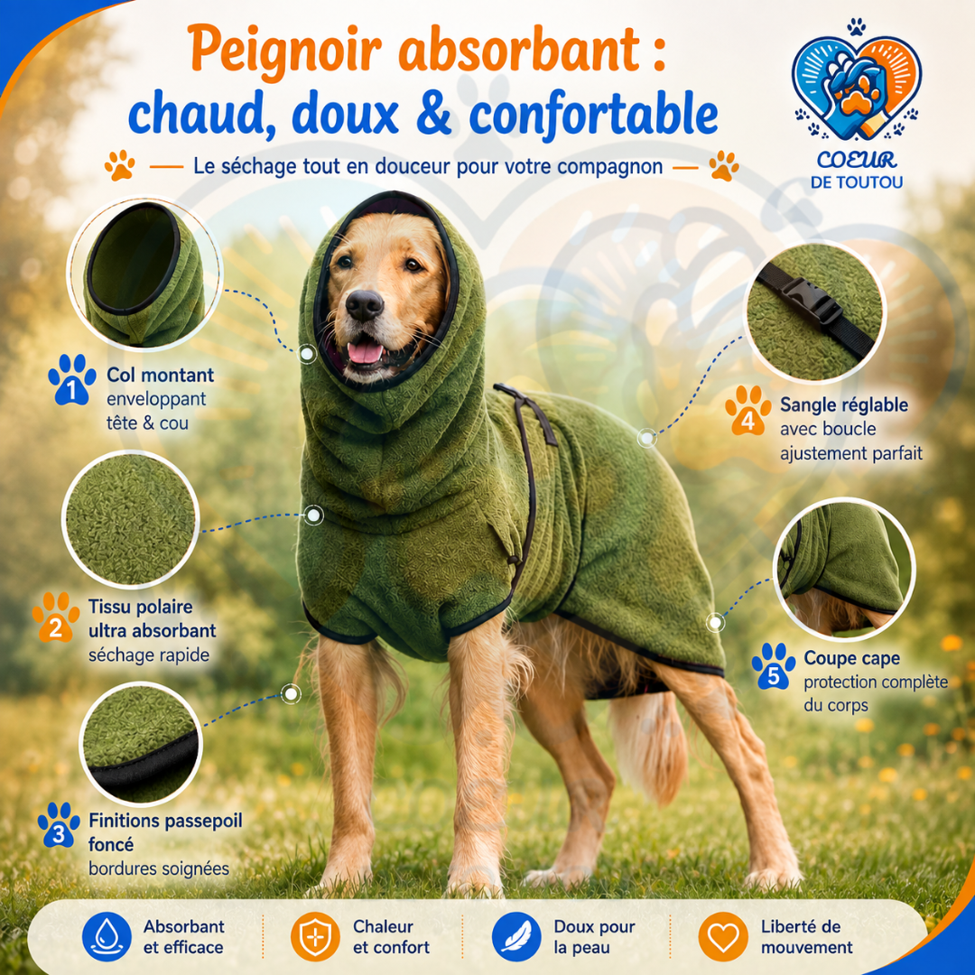 cape de séchage chien
