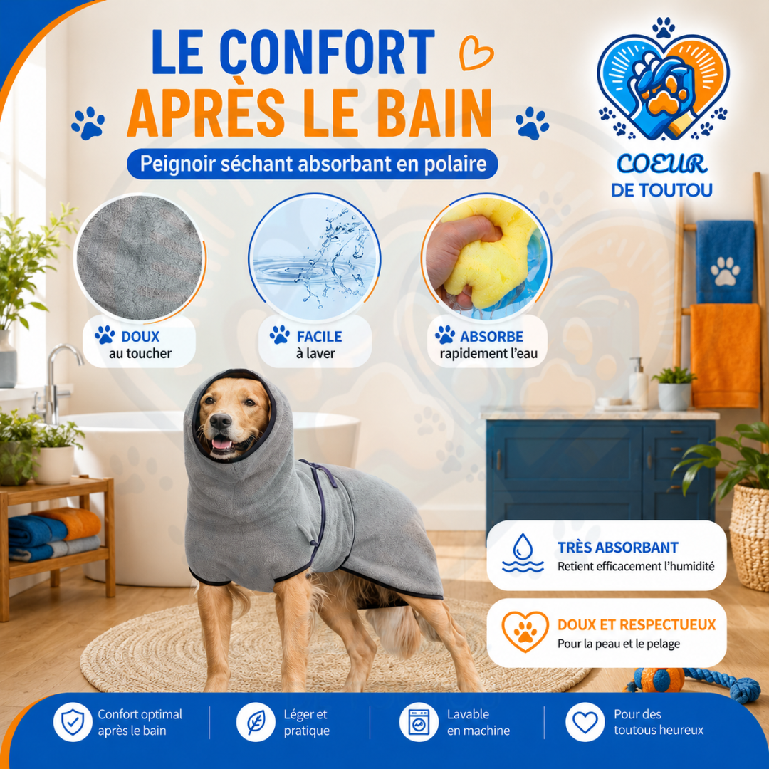cape de séchage chien