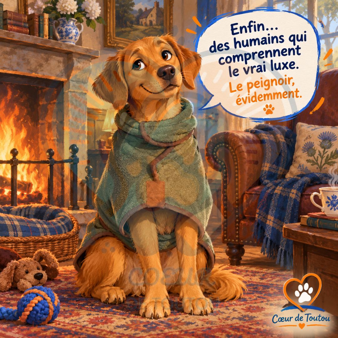 Peignoir de séchage ultra-absorbant pour chien | Noble’Dry™