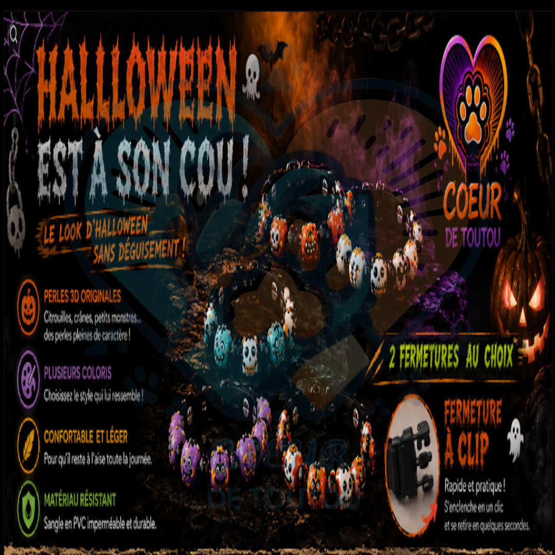Collier Halloween pour Chien à Perles 3D | BooCollar™