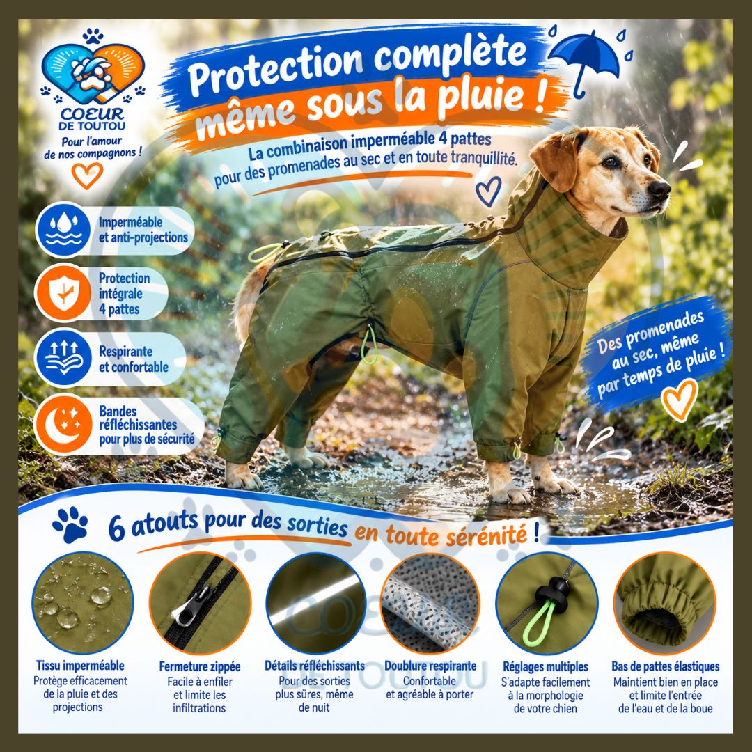 Combinaison imperméable chien 4 pattes | MUDGUARD™