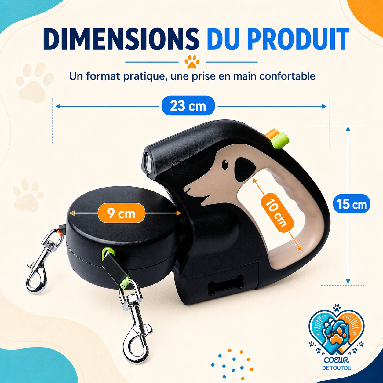 laisse enrouleur double pour chien