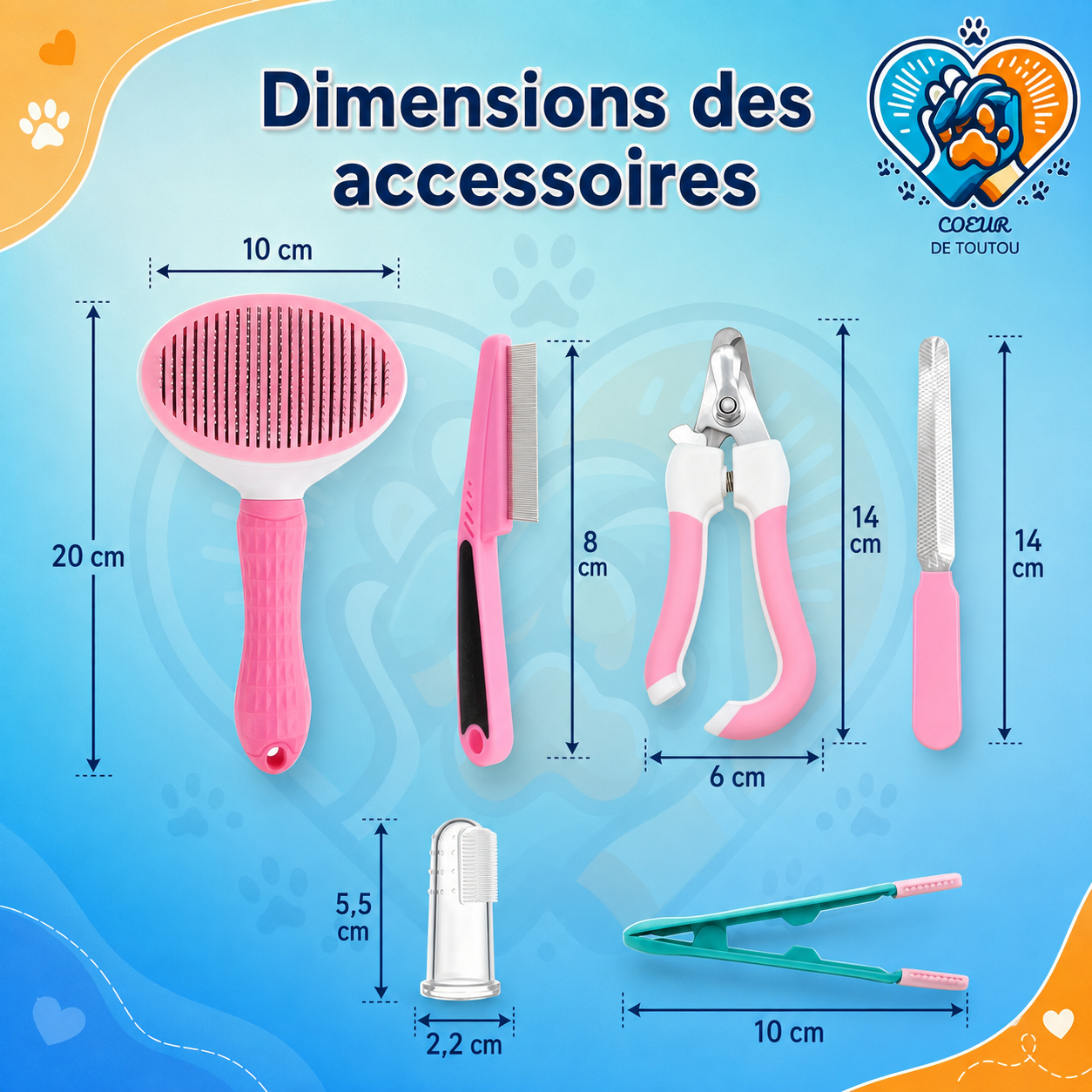 kit de toilettage complet pour chien