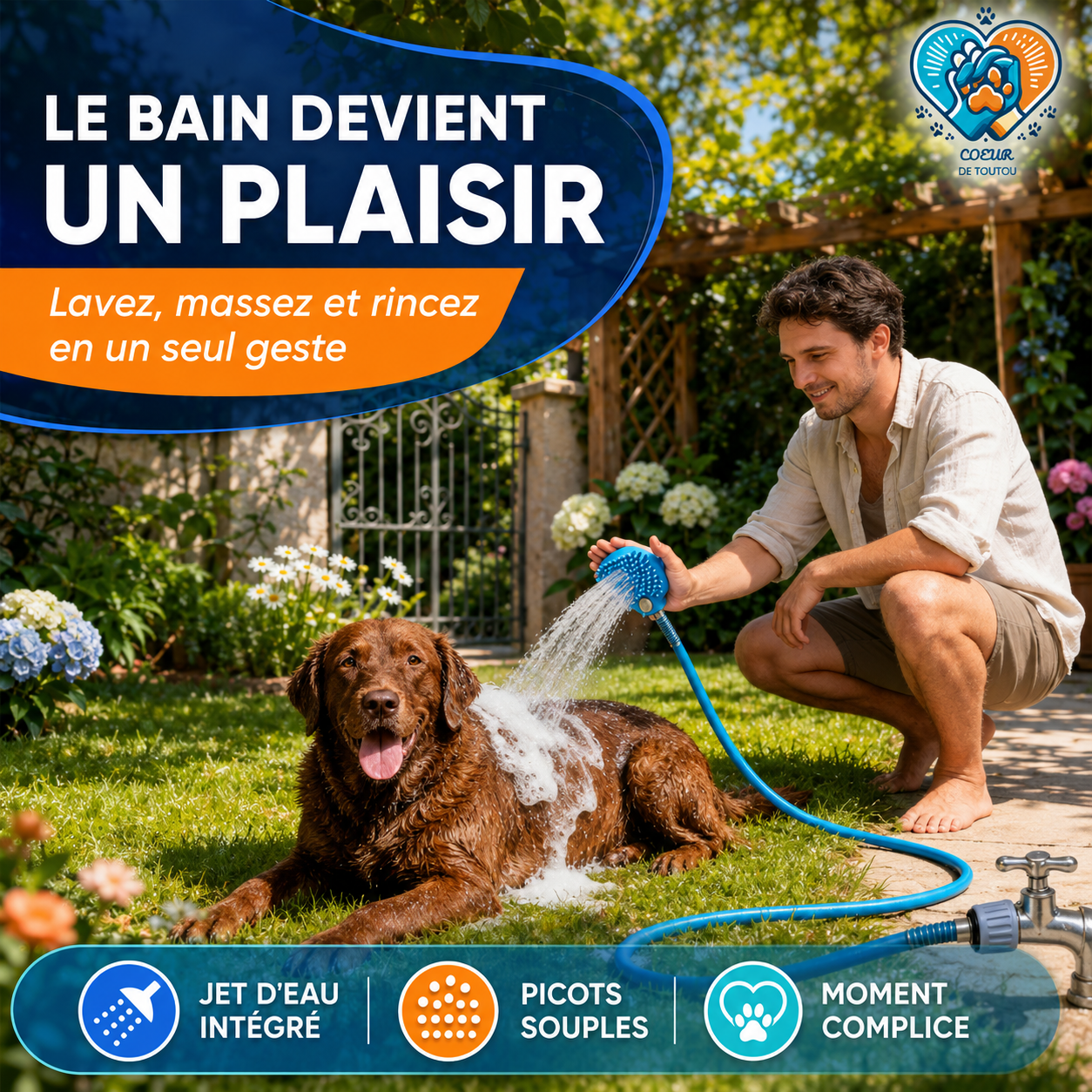 douchette chien tuyau