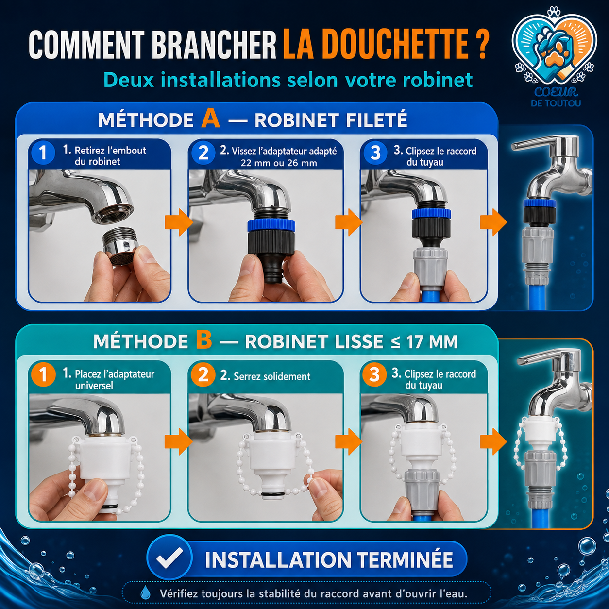 douchette chien tuyau