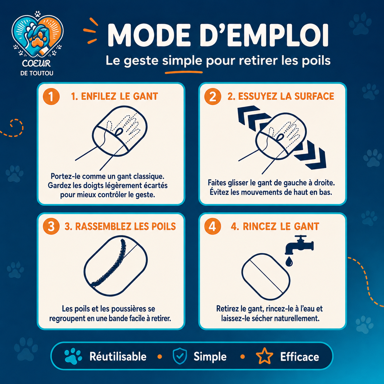 gant anti poil