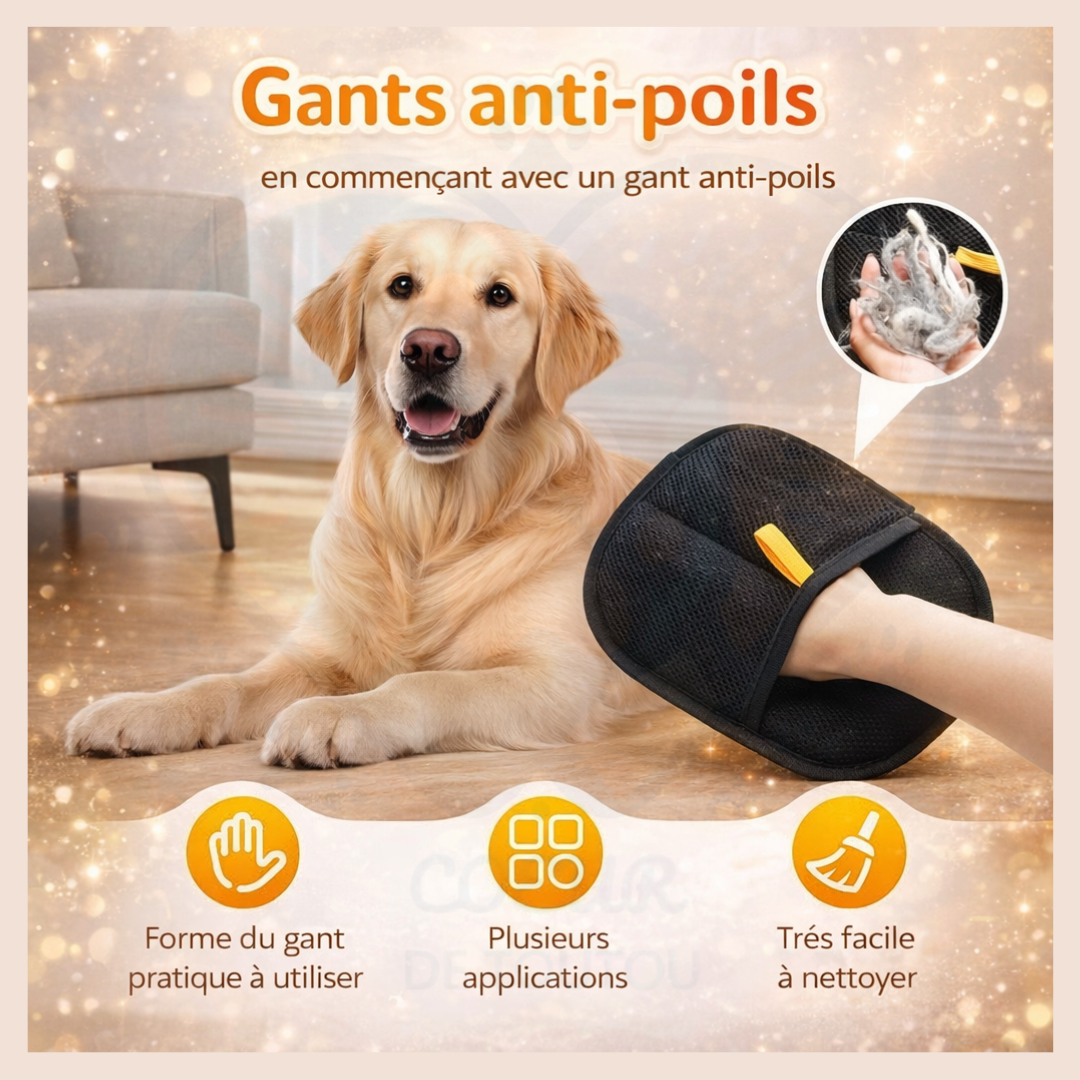 Gant anti-poils réutilisable pour chien et chat – FurClean™