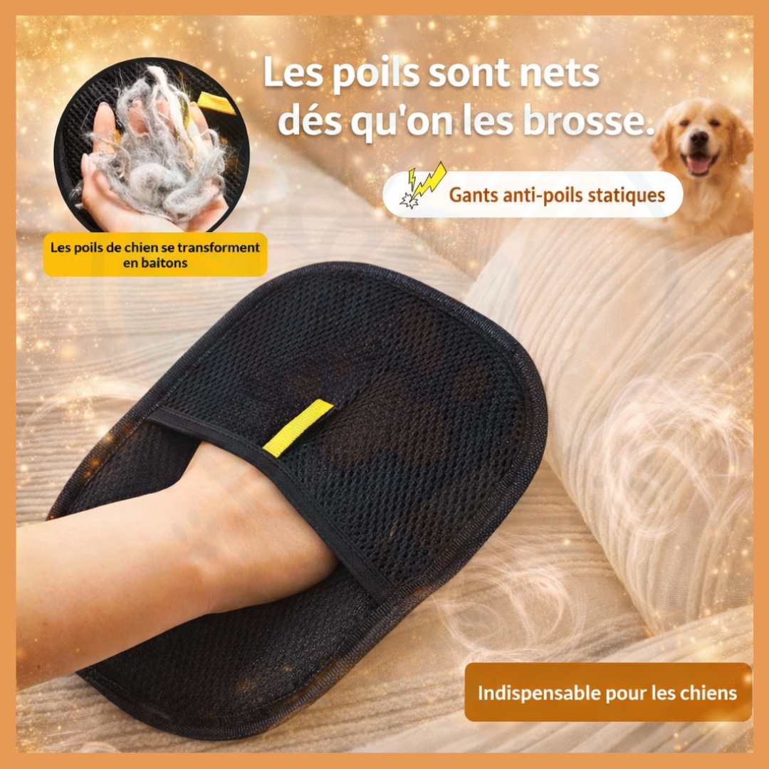 Gant anti-poils réutilisable pour chien et chat – FurClean™