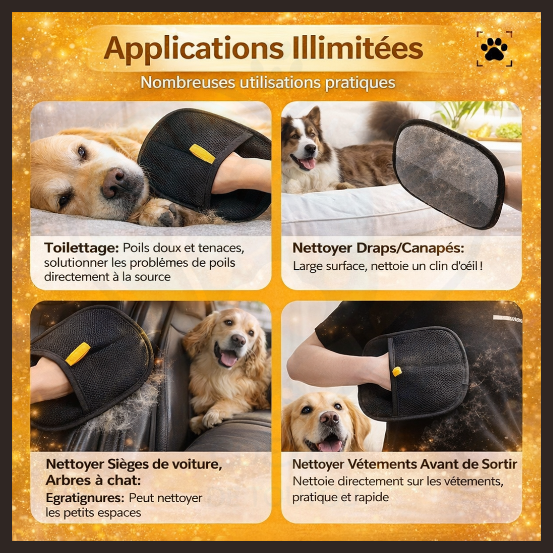 Gant anti-poils réutilisable pour chien et chat – FurClean™