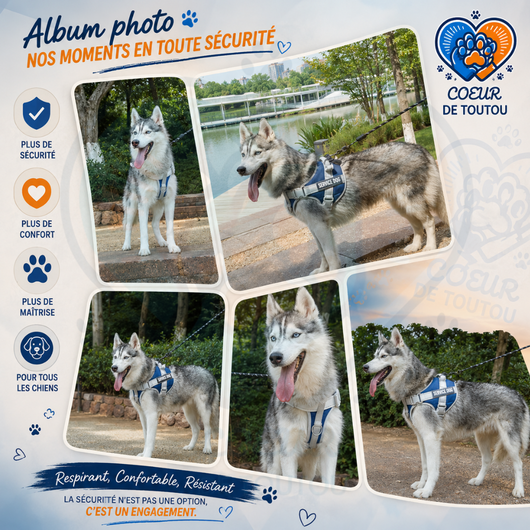 harnais anti traction pour chien pawcontrol