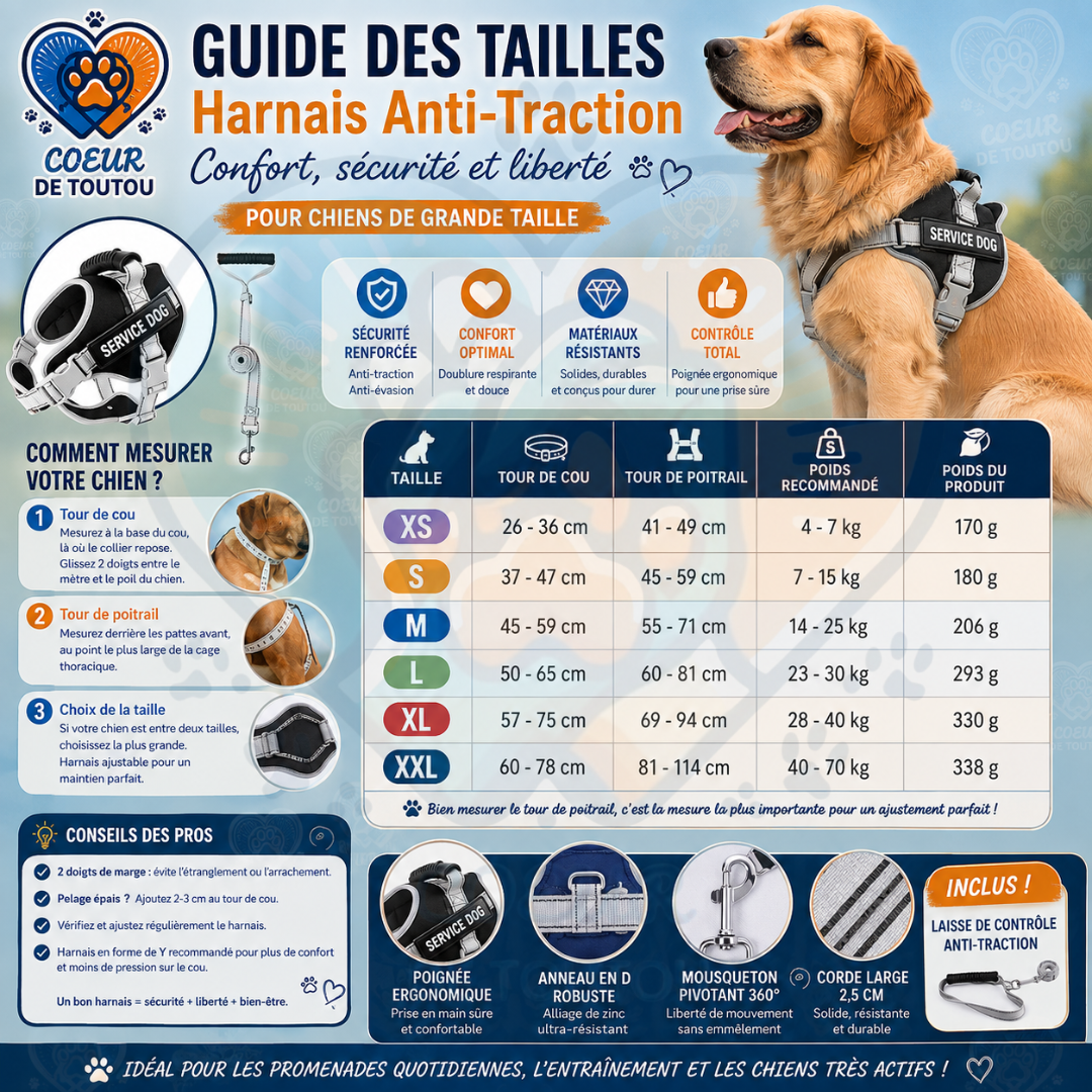 harnais anti traction pour chien pawcontrol