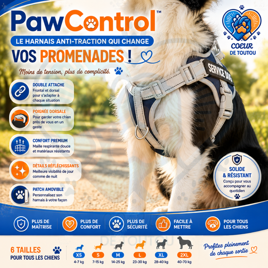 harnais anti traction pour chien pawcontrol