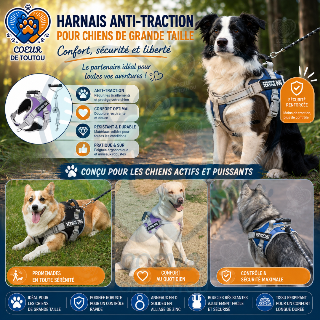 harnais anti traction pour chien pawcontrol