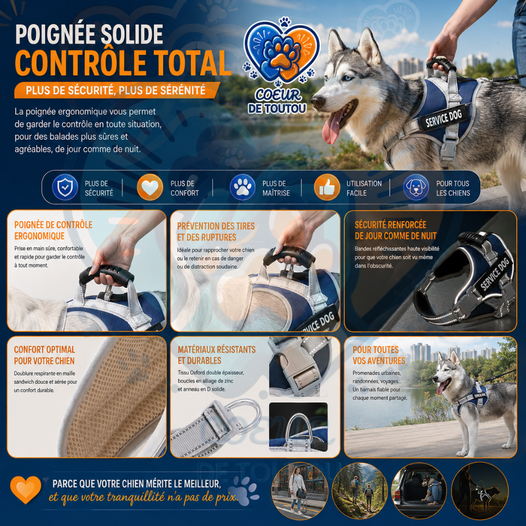 harnais anti traction pour chien pawcontrol