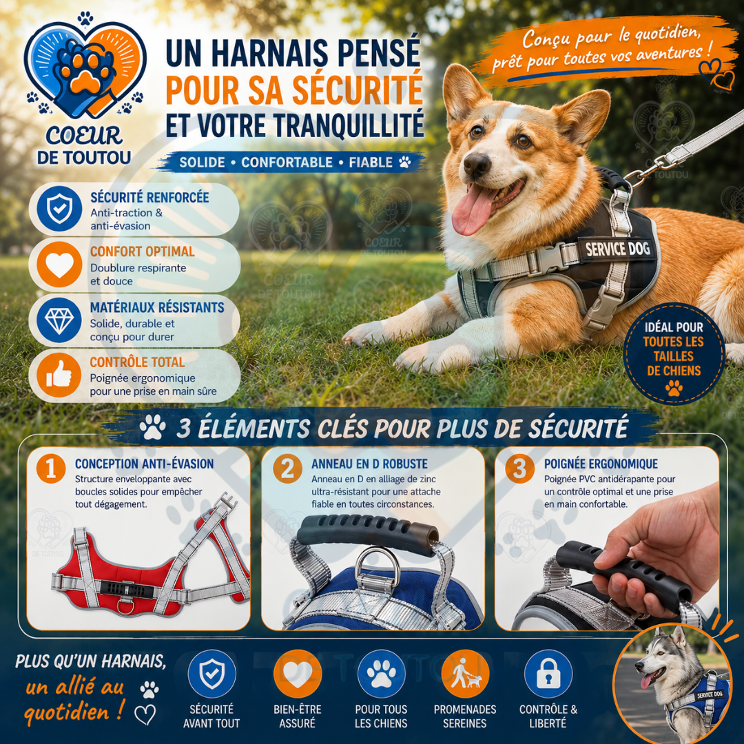harnais anti traction pour chien pawcontrol