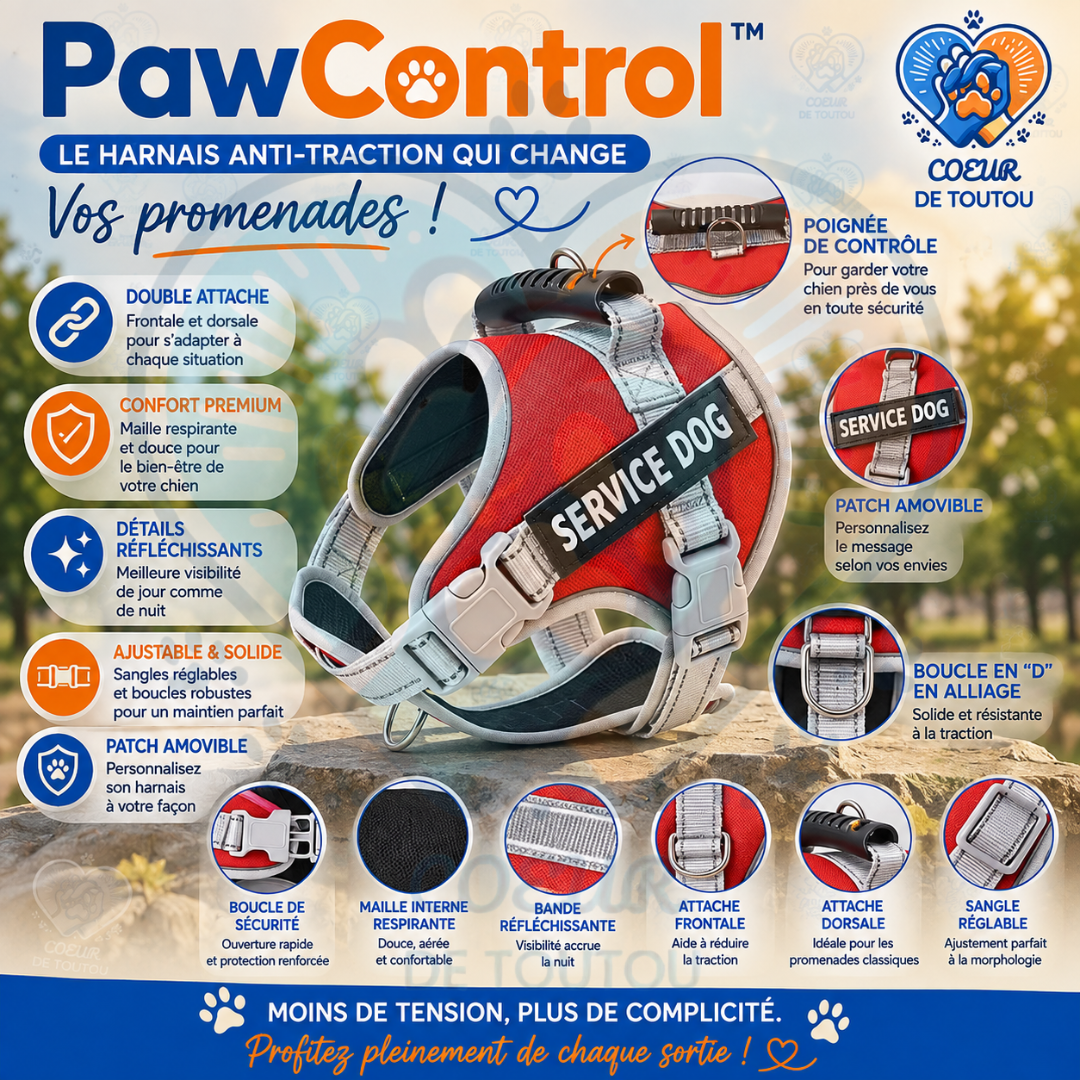 harnais anti traction pour chien pawcontrol