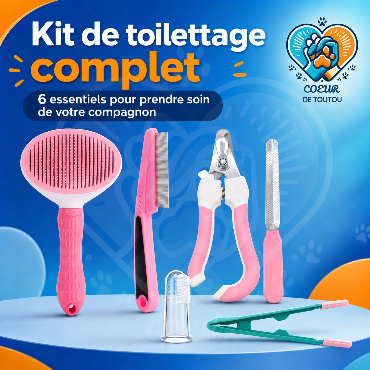 kit de toilettage complet pour chien