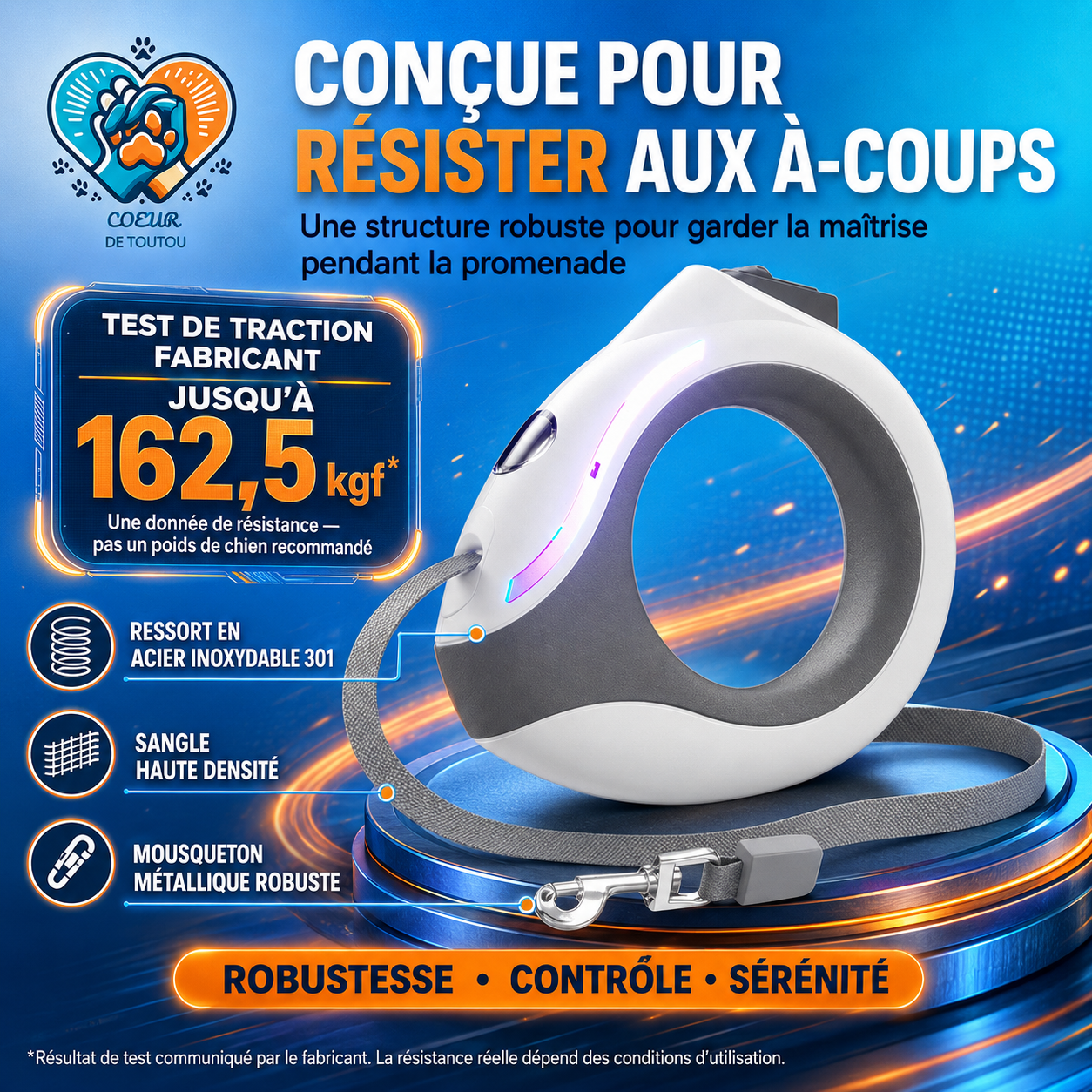 laisse retractable chien