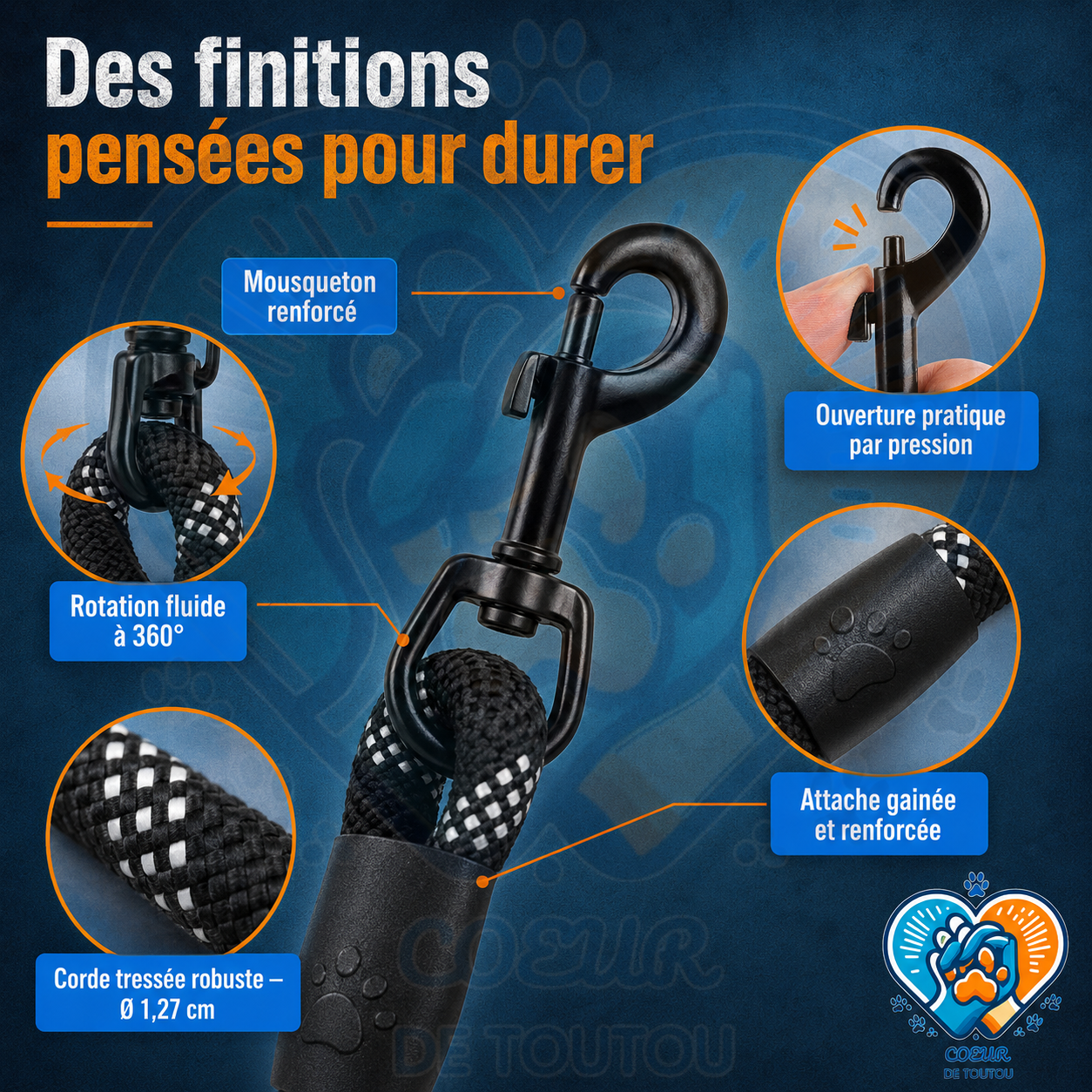 laisse reflechissante pour chien