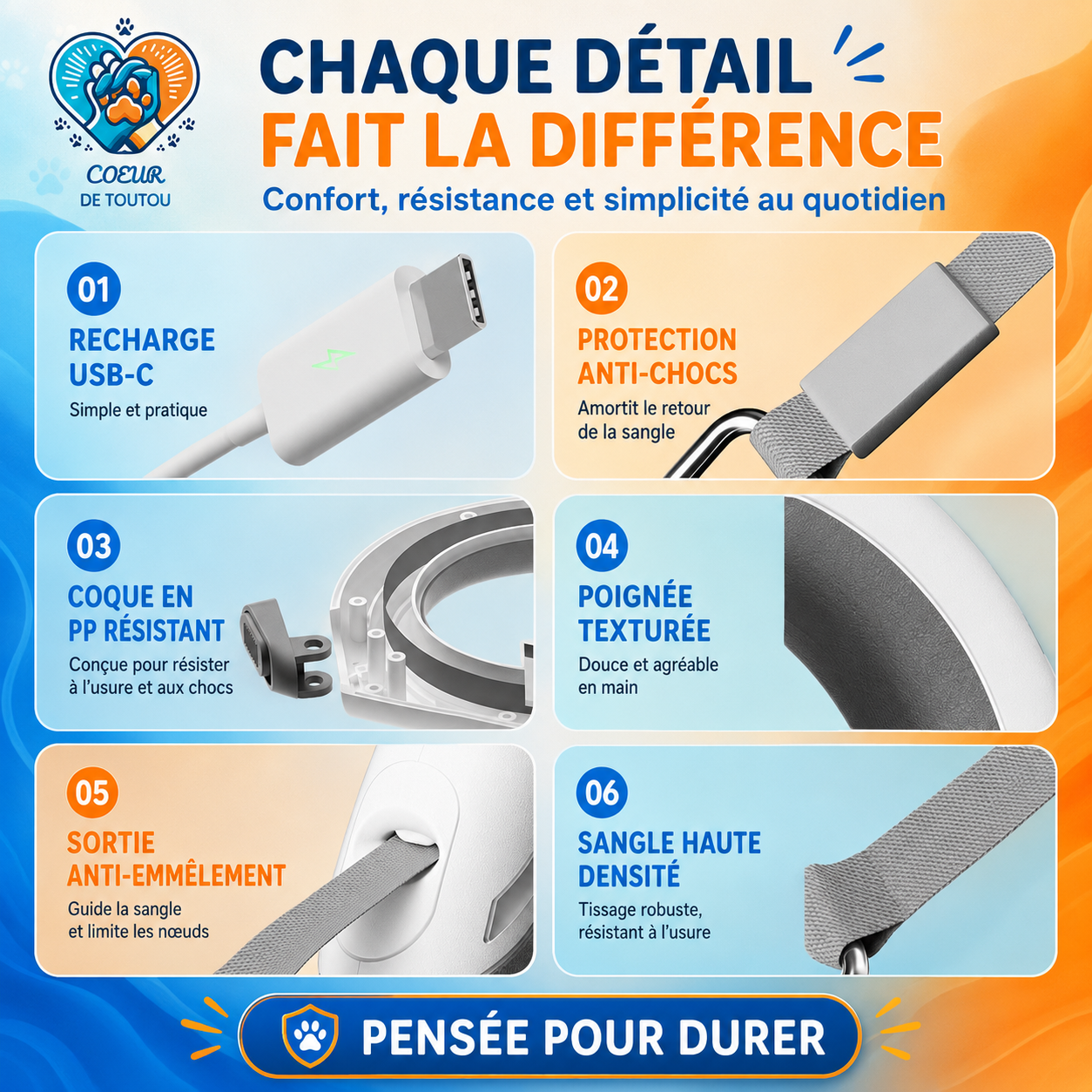 laisse retractable chien