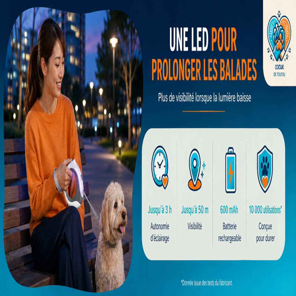 laisse retractable chien