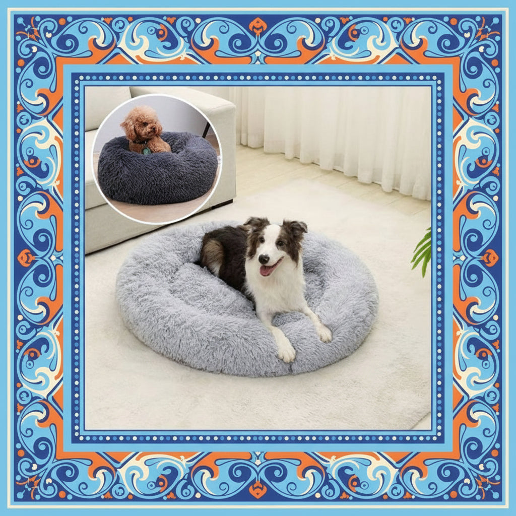 lit pour chien rond donut
