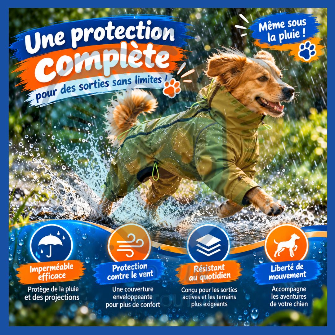 Combinaison imperméable chien 4 pattes | MUDGUARD™