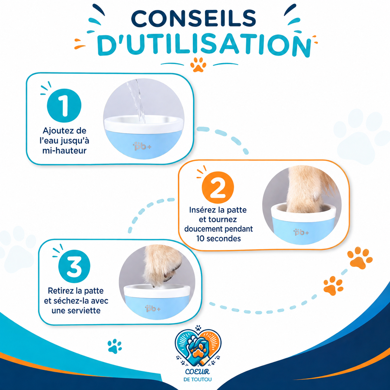 lave pattes pour chien