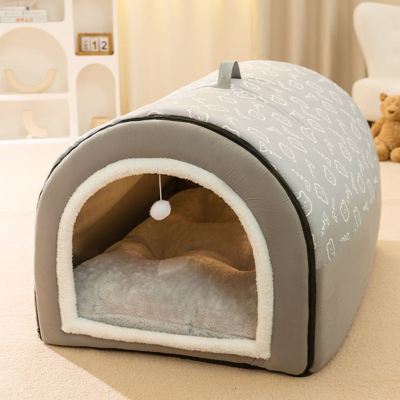 Four Seasons Large Dog Dog House Pet Sleeping Supplies Big Dog Kennel Winter Warm Dog House Removable And Washable Dog Bed
