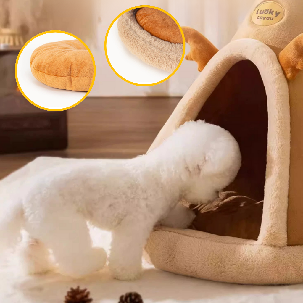 Niche pour Chien Tipi Douillet | Cabane Élan™