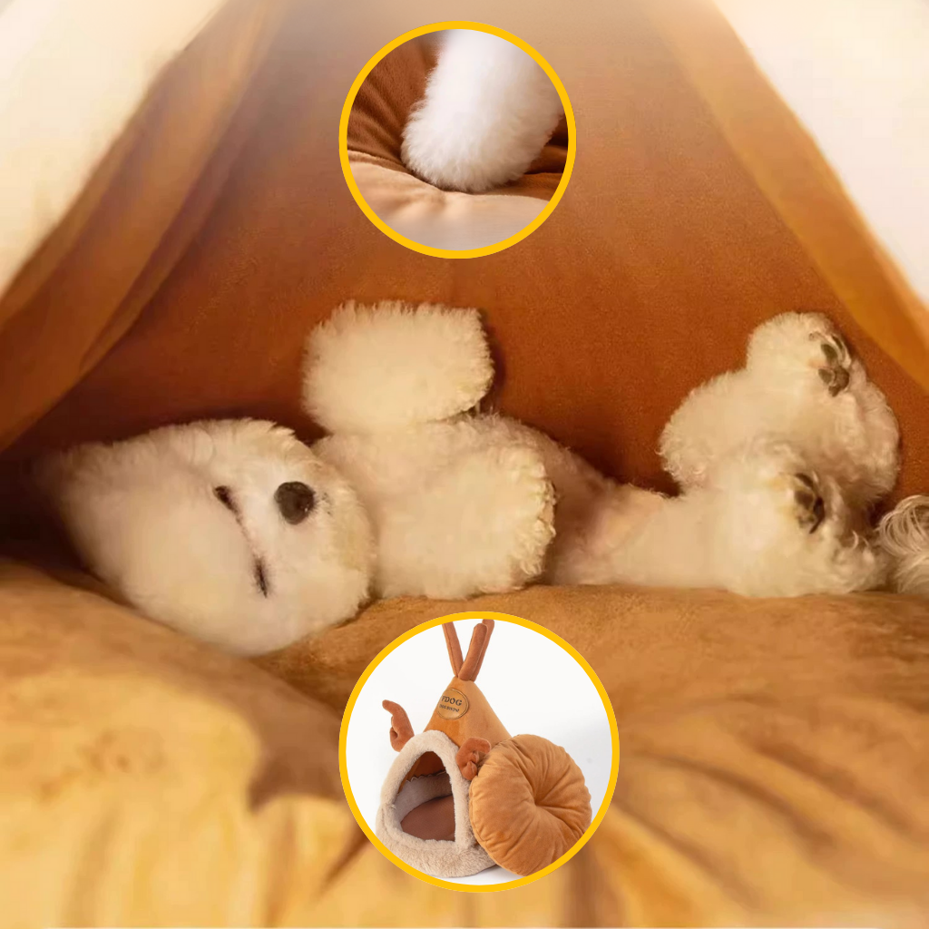 Niche pour Chien Tipi Douillet | Cabane Élan™