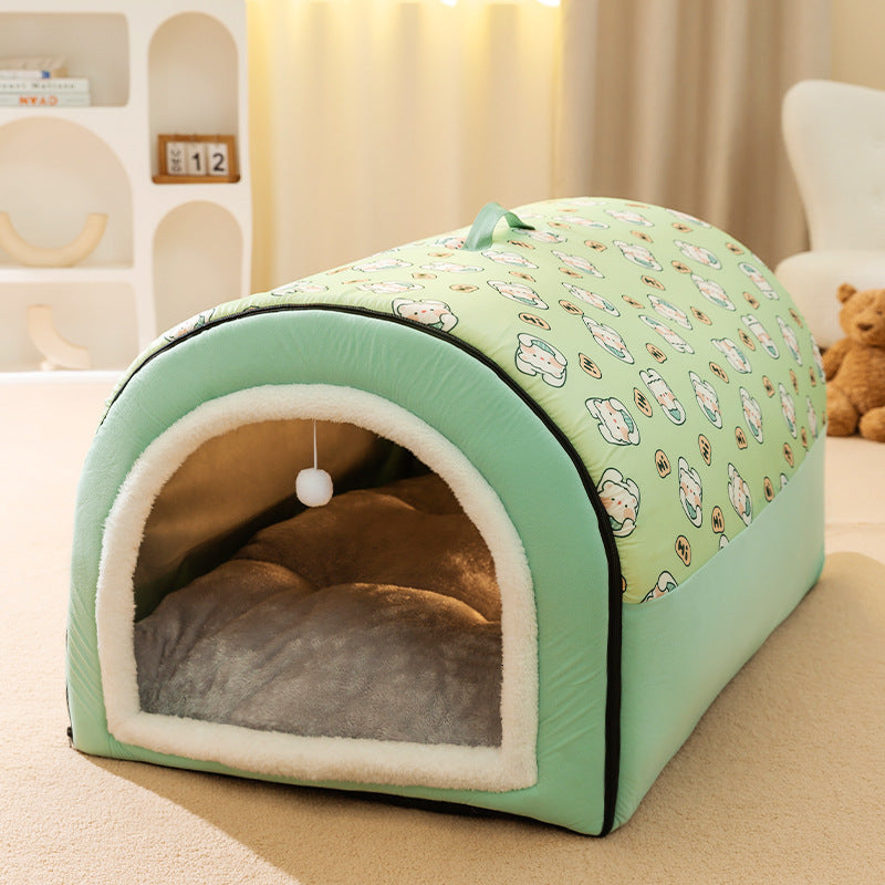 Four Seasons Large Dog Dog House Pet Sleeping Supplies Big Dog Kennel Winter Warm Dog House Removable And Washable Dog Bed