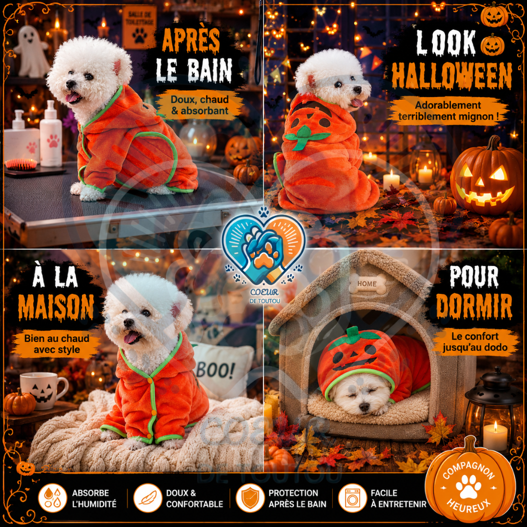 peignoir pour chien