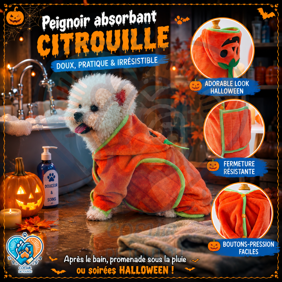 peignoir pour chien